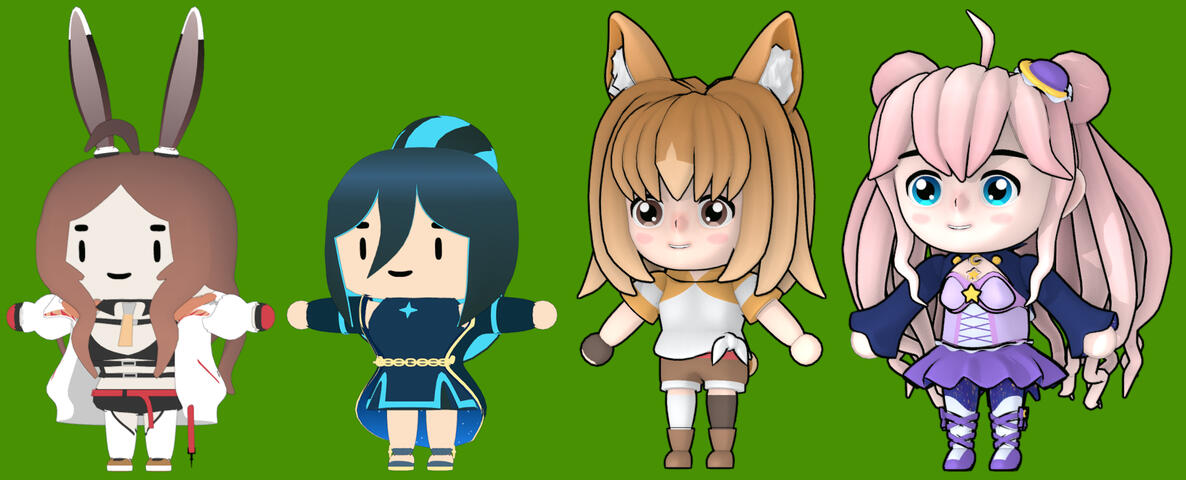 Rigged 3D Models for Midniit (@Midniit)