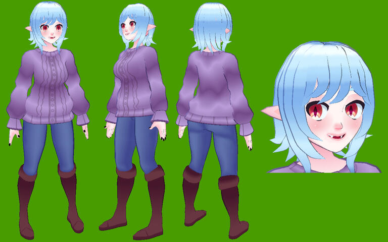 Rigged VRChat Avatar for Iris Vallod (@iris_vallod)