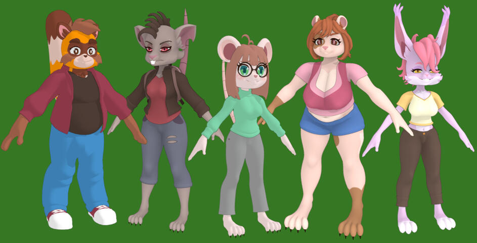 Rigged 3D Models for Autumn Wheat (@Autumn_Wheat)