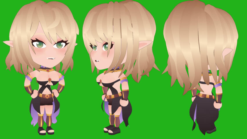 Fanart 3D Model of Elara (@ElaraVtuber)